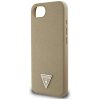 Etui Guess Grained Triangle MagSafe do   iPhone 16E / 17E brązowy